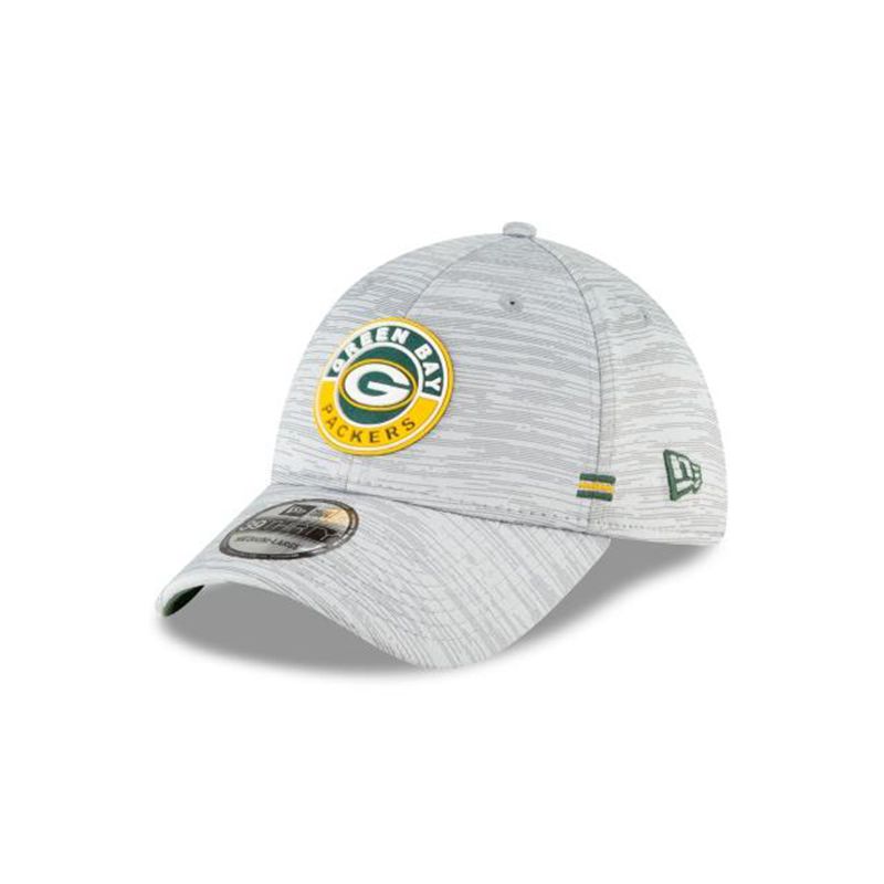 NFL Green Bay Packers Official Fall Sideline 39Thirty Stretch Fit (CFE5719) - Grey New Era Caps